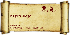 Migra Maja névjegykártya